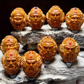 Ninefold Fortune Hand-Carved Dragon & Wealth Guardian Bracelet