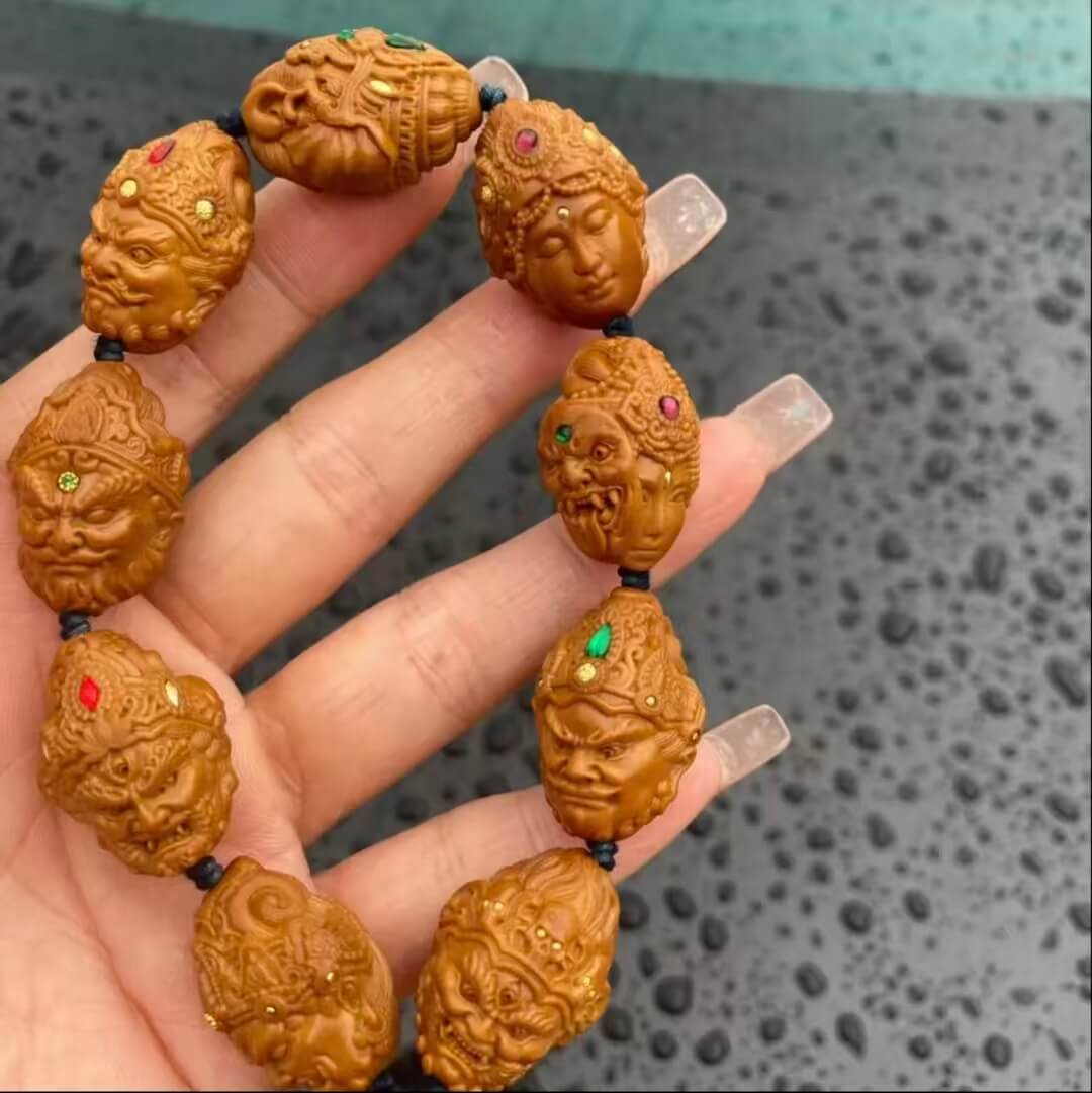 THE TANTRIC GUARDIANS — HAND-CARVED FULL-RELIEF BRACELET