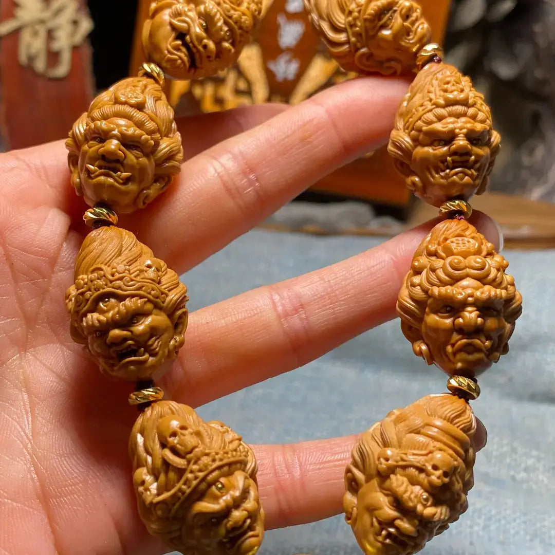 The Eight Wisdom Kings — Hand-Carved Guardian Bracelet