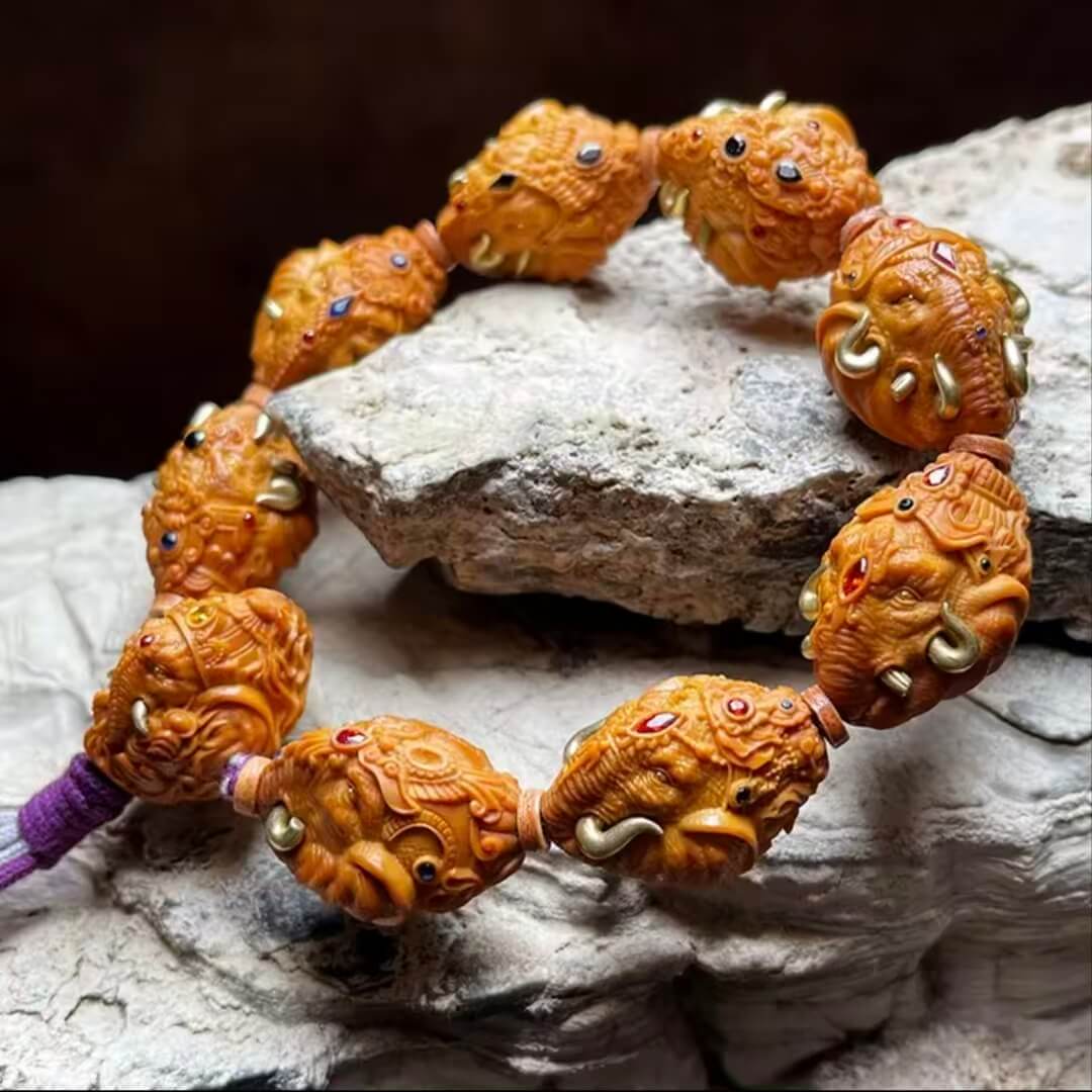 GANESHA — HAND-CARVED GUARDIAN BRACELET